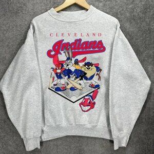 Vtg Cleveland Guardians Looney Tunes Sweatshirt